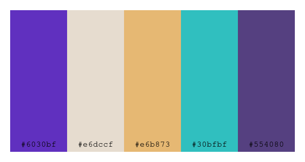 ColPaletteBot's tweet photo. Beep beep, here's a pretty color palette for you!
color-scheme.js parameters used:
- hue: 60
- variation: pastel
- colors: #6030bf, #e6dccf, #e6b873, #30bfbf, #554080
Have a lovely day!
#twitterbot #colorpalette #colors #palette #prettycolors https://t.co/ouZvrNdzTP