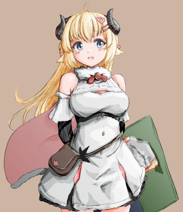 スバちゃん…実はプレゼントがあるんだよ…ぃゃもう見えてんだわ!! モノも考えも!!#つのまきあーと 