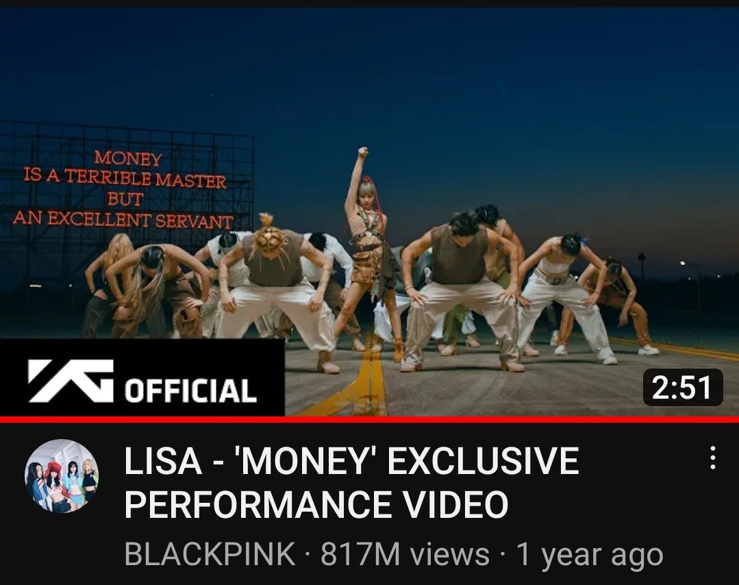P0bBase's tweet photo. Most viewed 2021 music videos by kpop acts:
1. BUTTER 873m
2. MONEY 817m🌟
3. LALISA 612m🌟
4. PTD 580m
5. The feels 363m
6. ON THE GROUND 324m🌟
7. Alcohol free 270m
8. My universe 266m

🌟>> soloist not group
Ps:money by lisa is expected to be the most viewed by the end of2023 https://t.co/wX7G7qODao