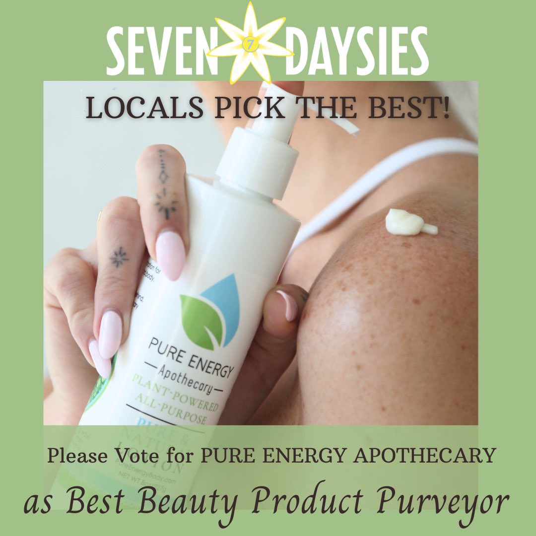 ☀ It's that time! <a href="/SevenDaysVT/">Seven Days</a> Locals 
vote for the BEST in VT☀
Please Vote Pure Energy Apothecary for:
BEST BEAUTY PRODUCT PURVEYOR

write in PURE ENERGY APOTHECARY to click and submit

ballot.sevendaysvt.com/shopping/best-…

GRATEFUL FOR YOUR VOTES!

#madeinvt #bestbeautyproductpurveyor