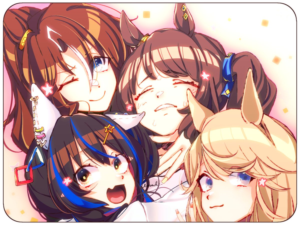 「GW!!の4人ヵゎょ  #ウマ娘」|みくりうに⁂skeb募集中のイラスト