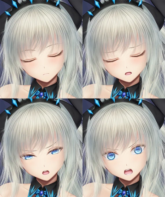 バニーモルガンの表情差分、描いてみました。 バニーという事でちょっとテンション高めな感じを意識しました。  #FGO