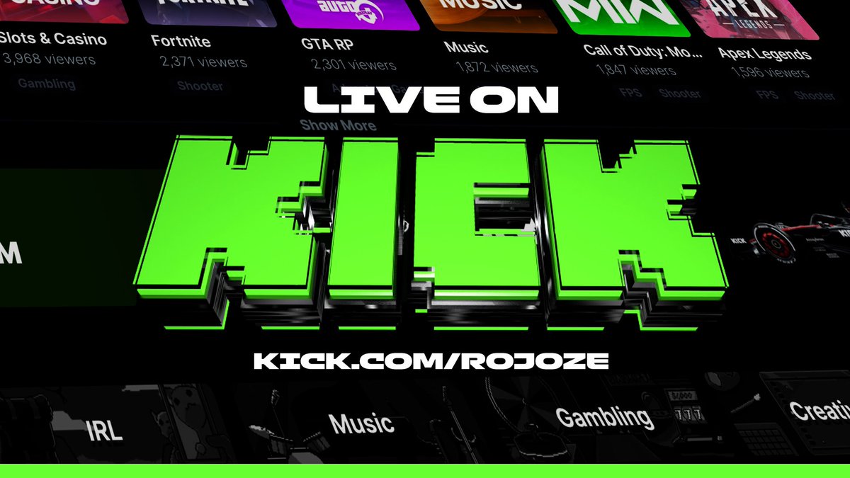 Rojoze_Tweet's tweet image. Come and see your favorite streamer live right now! 🥹🙏🏻😎✅ 
@KickStreamsLive @KickLiveNow @KickStreamGroup @kickstreamers1 
#KickAffiliate #KickStreamer