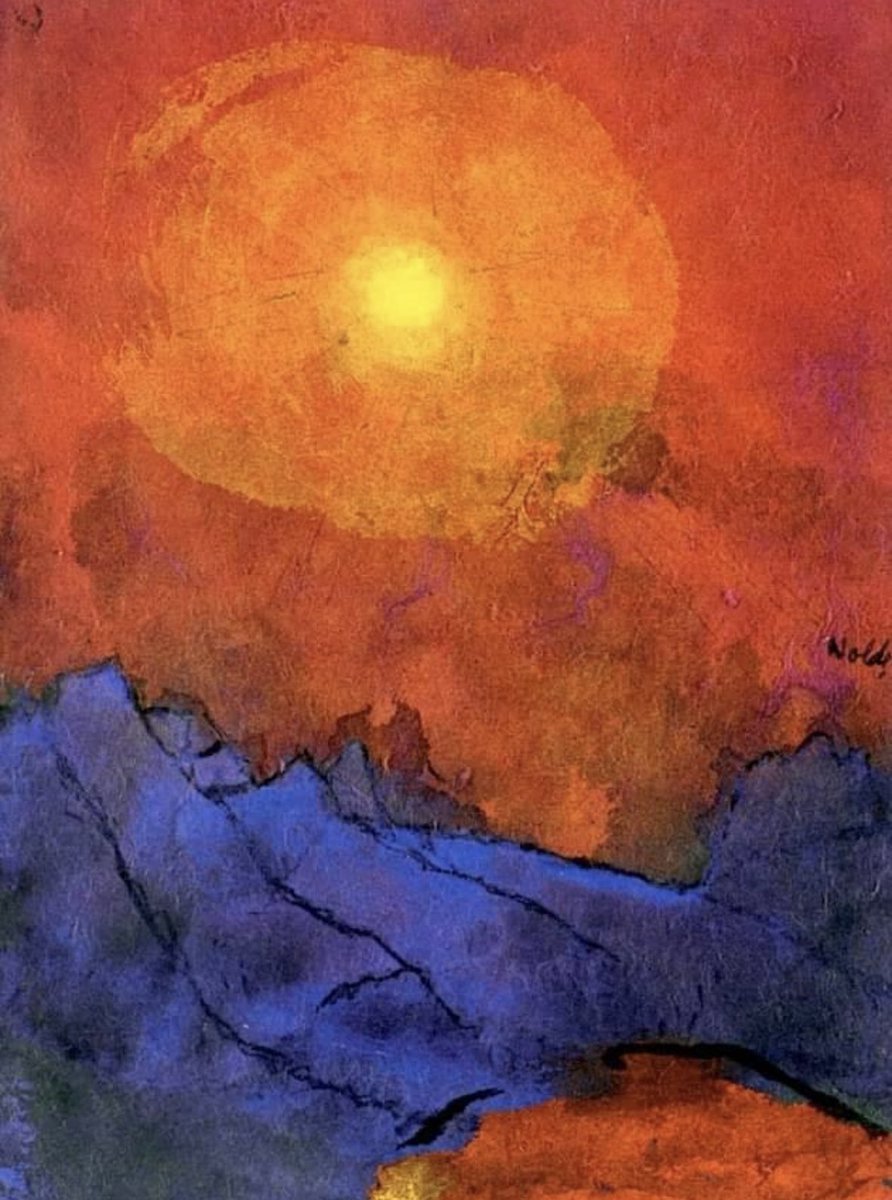 #EmilNolde 

❤️💙

Sunset over Blue Mountains 1938-1945