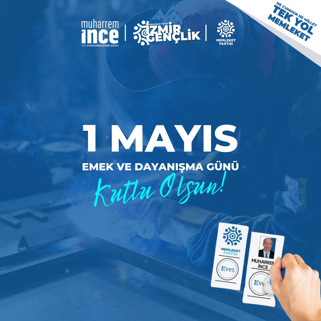 mpizmirgenclik's tweet photo. İşçinin ve emekçinin bayramı #1MAYIS kutlu olsun! https://t.co/3FgO2ma4jX