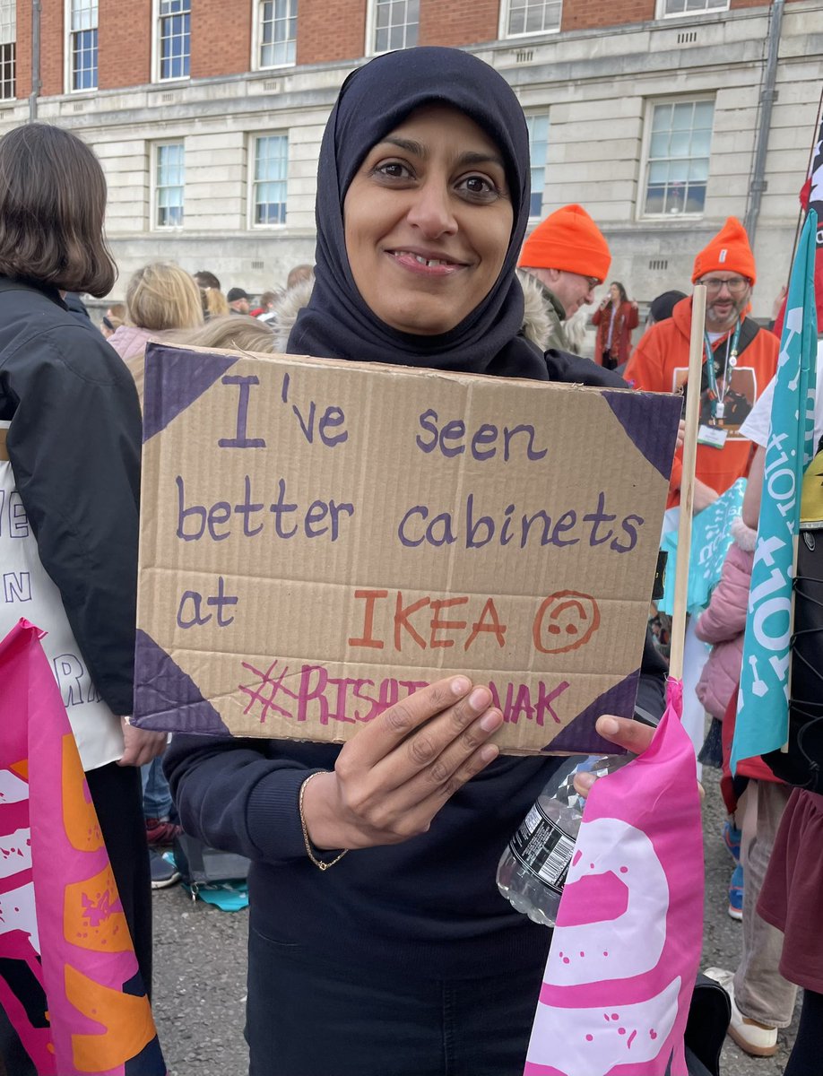 NEUEastMidlands's tweet photo. Teachers make the best placards! Safiyya marching with the @NEUnion contingent marching on #Mayday in #Chesterfield #Derbyshire https://t.co/SHaLu6w0SK
