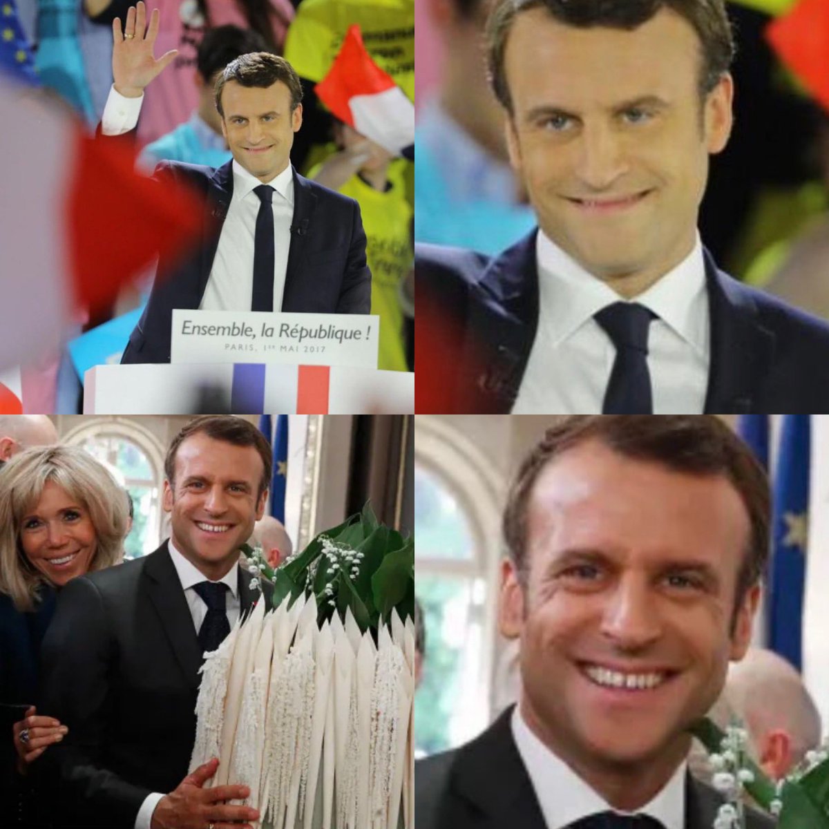 deboutlesdamnes's tweet image. 2017-2023. Où voyez-vous une once de sincérité dans les traits tirés de cet imposteur⁉️✊#1erMaiUnitaire #MacronOut #PasdeRetraitPasdePaix