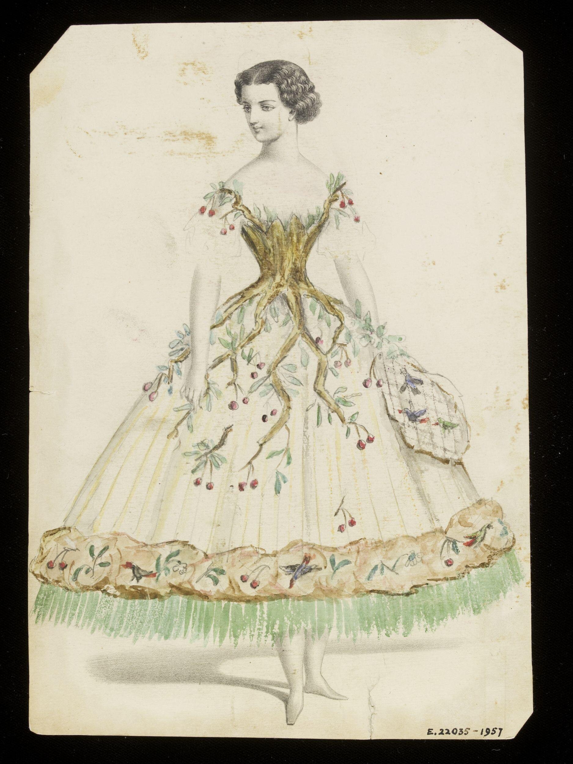 V&A on X: The Art of Fancy Dress. Take a look at these elaborate ball gown  designs, likely created for the magnificent masquerade balls thrown by Empress  Eugenie of France during the