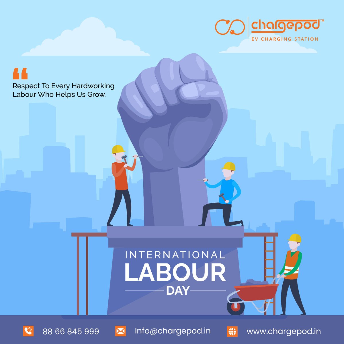 charge_pod's tweet photo. No country will ever be successful and powerful nation without the support of its labourers! Saluting the dedicated work of all labourers! Happy International Labour Day!
. 
. 
. 
#labour #labourday #workers #workersday #hardworking #Labour #internationallabourday https://t.co/9qOEHdPjkA
