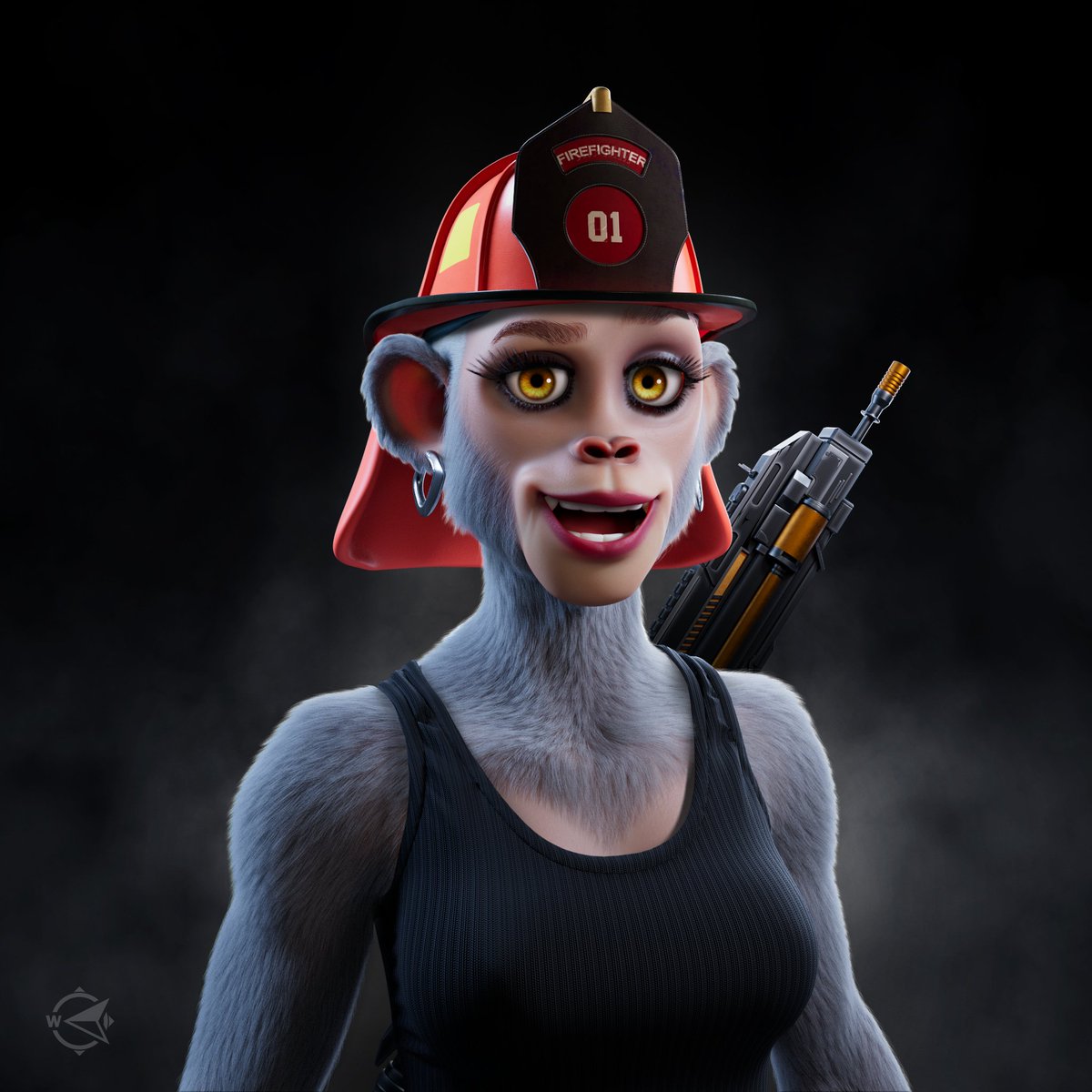Maline_eth's tweet photo. Gm ☀️ Monday done, good luck to those of you who are getting started 🙃 This girl has taken off her uniform and kicked off her boots, time for 💤

🎙️ Catch you in Alpha Bull Show's Fud Sheep Monday 
#ApeTraitOfTheDay: U-Fire Fghtr Hat 
Using #TheConfigurator by @BullsApesProj https://t.co/qtnPMxBQJr