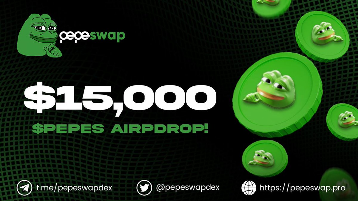 AirdropNinjaPro's tweet photo. New airdrop: PepeSwap
Reward: $15,000 in PEPES
Distribution date: May 15th

🔗Airdrop Link: https://t.co/XRmkY5pKgv https://t.co/8IbPxHabzi