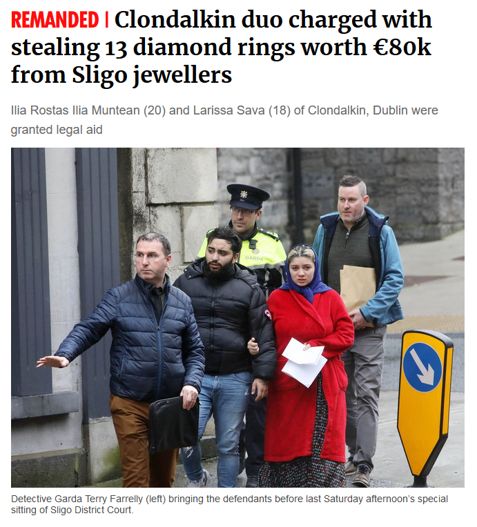 Diversity in Ireland on Twitter ""Clondalkin duo" Roma gypsies Ilia