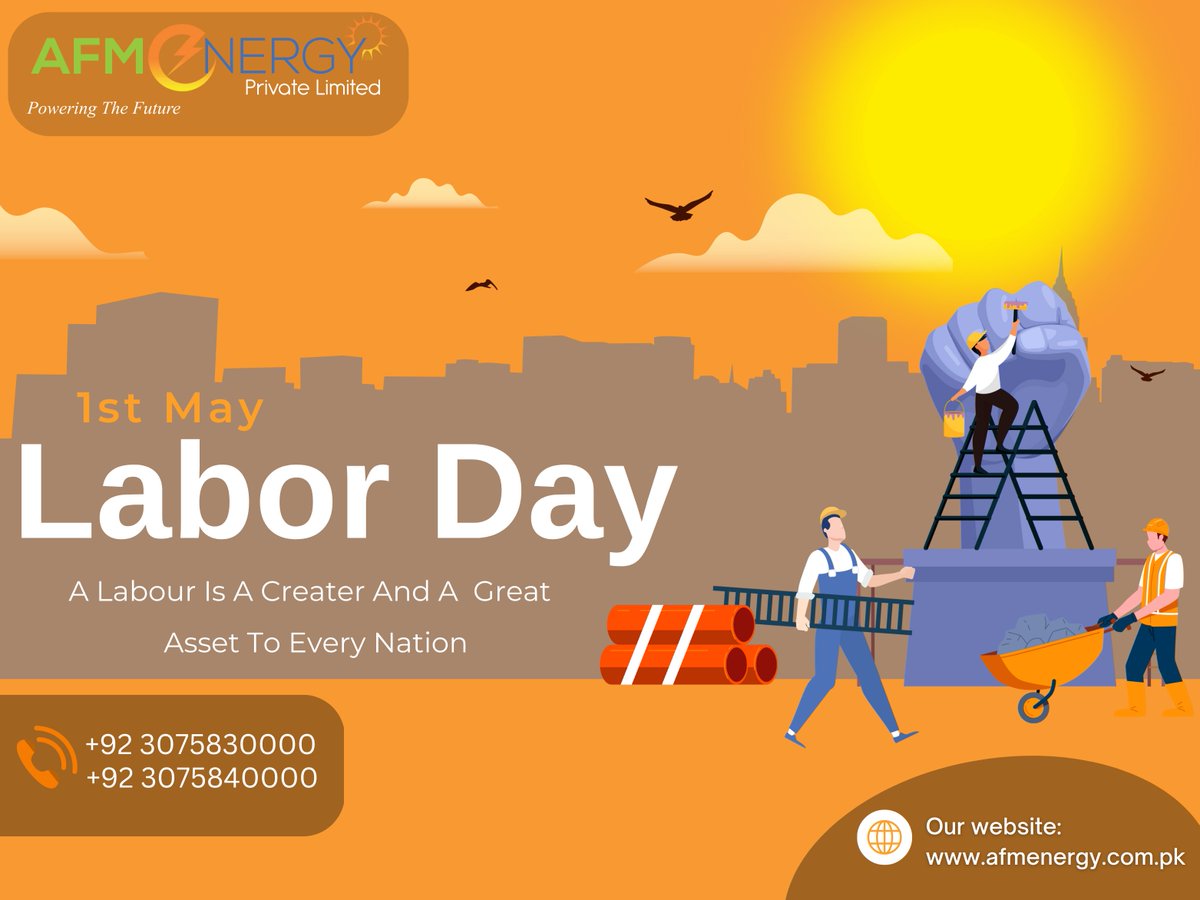👷🏻‍♂️ International Labour Day ⚒️⛏️👨‍🚒 | 01 May 2023 |
Today, on the occasion of International Labour Day, Afm Energy honors all the workers who endeavor to shape a better world!

 #afmenergy #energy #InternationalWorkersDay2023 #labourday2023 #workersday2023
