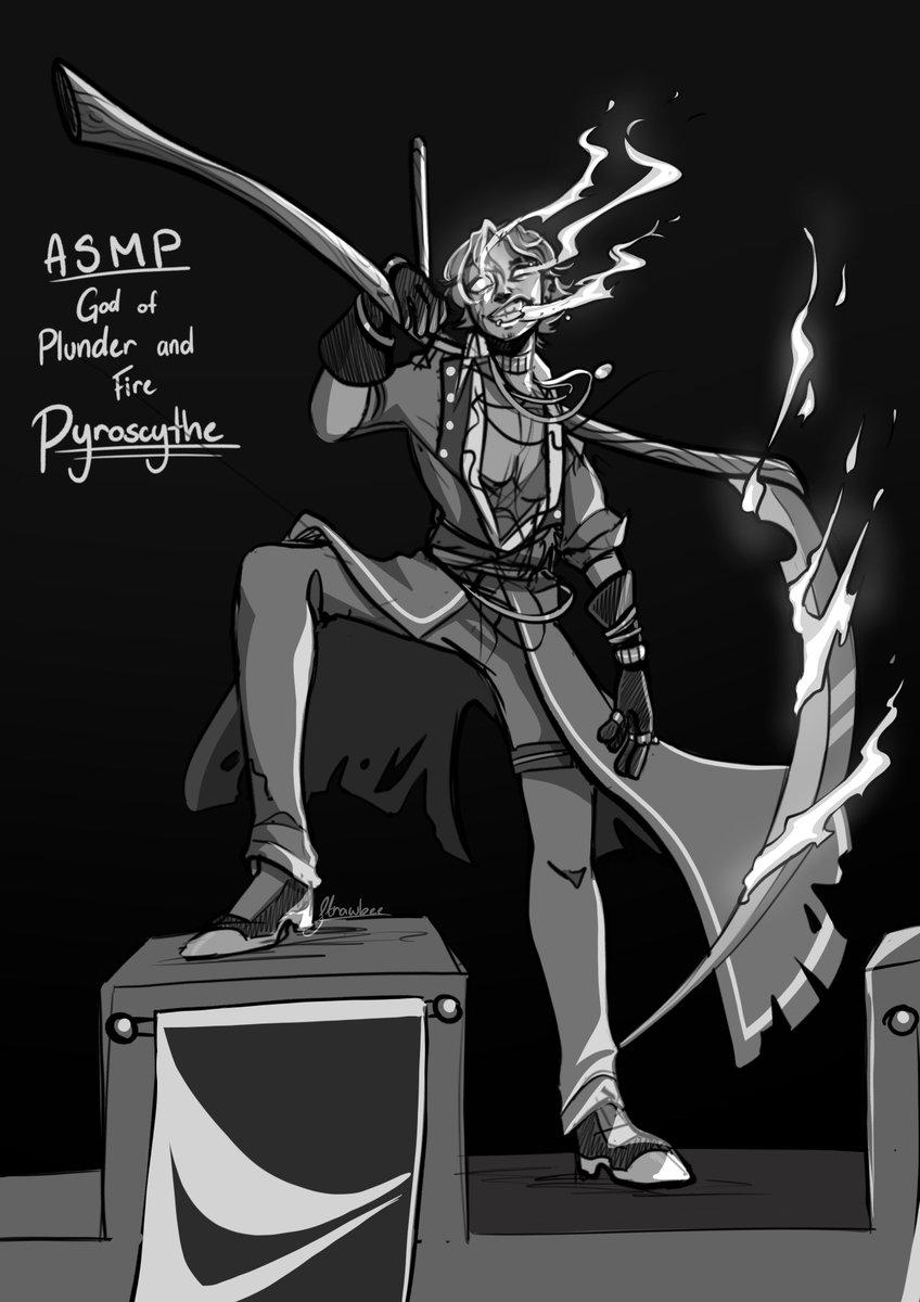 StrawbeeArt's tweet photo. My little contribution to the AwesomeSMP God AU, thank you @_pyxsys_ for another banger inspiration haha

Also holy shit Pyro with a scythe who’d of thunk it

#awesomesmp @theAwesomeSMP https://t.co/p8qXSoLd4w