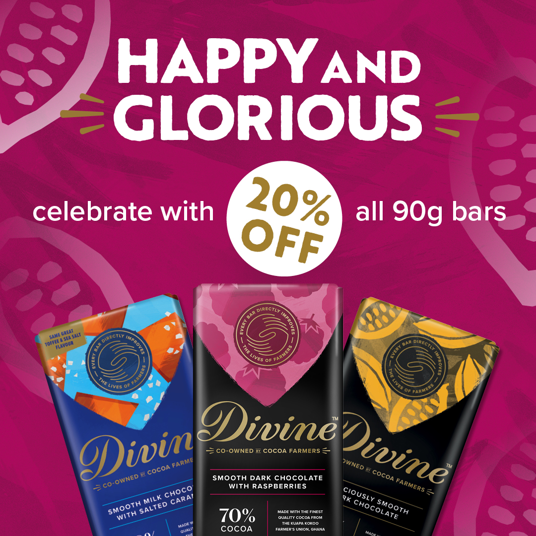 Get ready for the next bank holiday (yippee!🙌) and get your hands on 20% off all our sharing bars to celebrate the King's Coronation! We can’t think of a sweeter way to mark the occasion 🍫 Cheers to Charles III 🥂 ow.ly/pGna50NXG2W #fairtrade #Bcorp #chocolate
