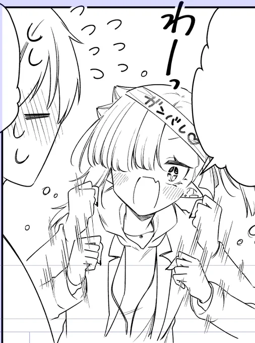 本日の作業!
テンション高めなルナちゃんです
#ちゃんと吸えない吸血鬼ちゃん 

(どっかで見覚えのあるハチマキのような…?)

https://t.co/b7LoYPhkDS 