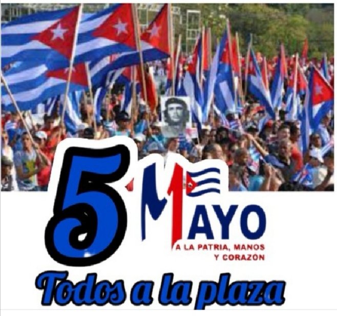 ¡Felicidades a todos los trabajadores de mi #Cuba 🇨🇺!
Un lindo día para todos.
El 5 de Mayo será la fiesta más grande a la que todos estamos invitados en irrestricto respaldo a la Patria y a la digna causa que defendemos.
Nos une el amor al verde caimán. #ALaPatriaManosYCorazon