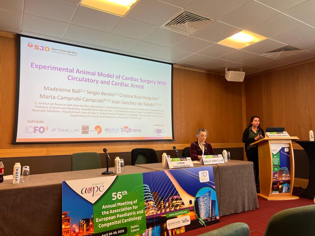 MadeleineBall_'s tweet photo. Sláinte to being just tall enough for presenting at @AEPCcongenital conference 2023 in Dublin! 👍🏻 And an even bigger cheers to the best mentors and equipo de cardiología at @SJDbarcelona_es!! What a fantastic experience learning from leaders throughout Europe. https://t.co/dEVz9TABmk