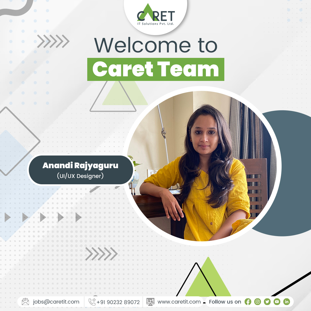 CaretIT's tweet photo. #Congratulations and #welcome to the @CaretIT team, @AnandiRajyaguru. We look forward to having a successful journey with you and achieving new heights together.
#WelcomeAboard #NewJoinee #WelcomeToTheTeam #UX #UI #UIandUXDesigner #UXUI #TeamMember #Odoo #ERP #Caretian #CaretIT https://t.co/0T6RsGpCII