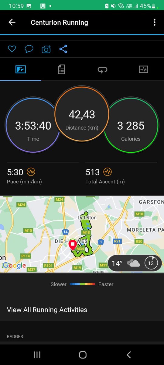 A really good morning out on the road at the Wally Hayward Marathon, i am very happy with how this training run went. #Reakitima #WCAC #RunningWithTumiSole #Ziyasha #ThisIsIt  #RoadToComradesMarathon