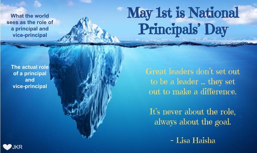 Happy National Principals' Day to all of my amazing colleagues!! Thank you for making a difference!!