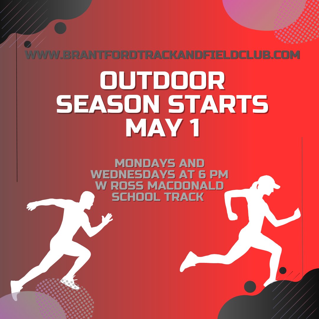 Reminder outdoor season starts tonight, weather permitting.   Any weather cancellations will be posted to our social media.   See you back at the track!