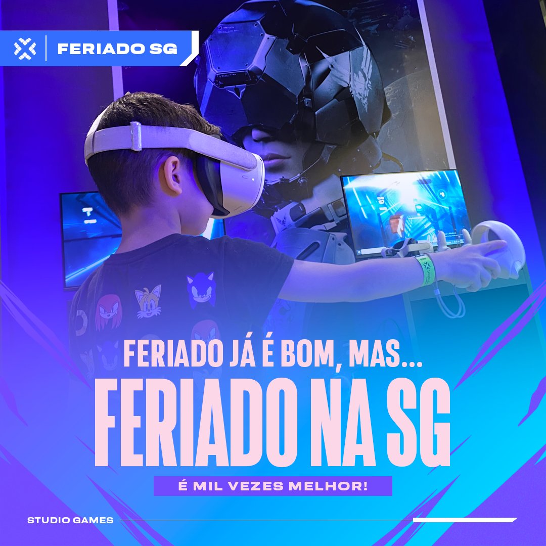 studiogamesofc's tweet photo. Hoje nossas unidades Studio Games estarão funcionando NORMALMENTE, e por aqui vai ter muita diversão e play de qualidade para você aproveitar muito esse feriado.😎🎮

Traga a família e os amigos e corra pra SG. 🚀💙

#sg #horariodefuncionamento #studiogames #diadotrabalho https://t.co/rFchU0aKlk