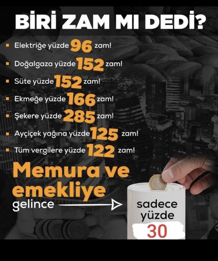 Dip not ekleyeyim; Fotoğraftaki veriler 2022 sonuna ait. Geçen 4 ay içinde gelen zamlar yok… #ilkTurdaTAMAM #ilkTurdaBayBayKemal