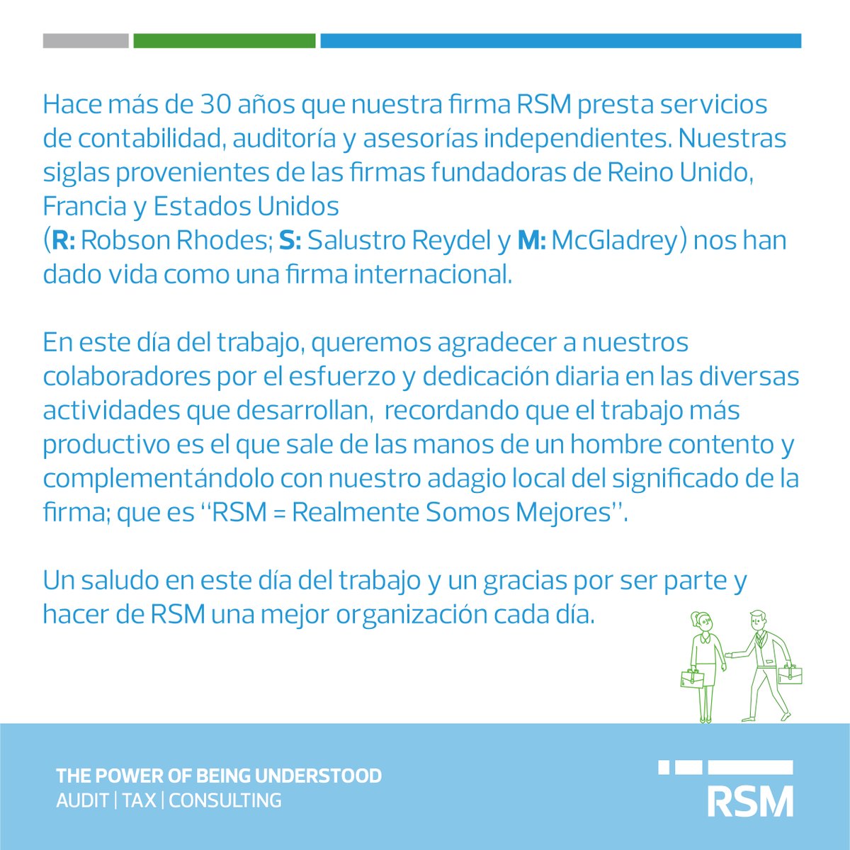 ChileRsm's tweet photo. Un gran saludo en este día del trabajador a todo nuestro equipo, gracias por ser parte y hacer de RSM una gran organización cada día.

#diadeltrabajador #rsmchile #rsmcl #laborday https://t.co/bQPqppu01u