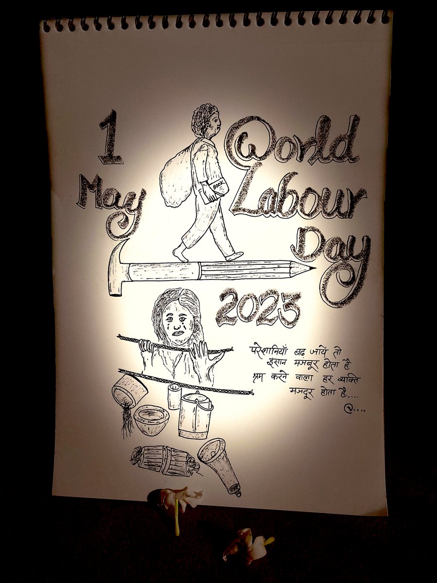 बस तुम दिल से संघर्ष करना,
कहानी एक ना एक दिन जरूर लिखी जाएगी….
#worldlabourday 
#LabourDay 
#majdoordiwas 
#todayart 
#art