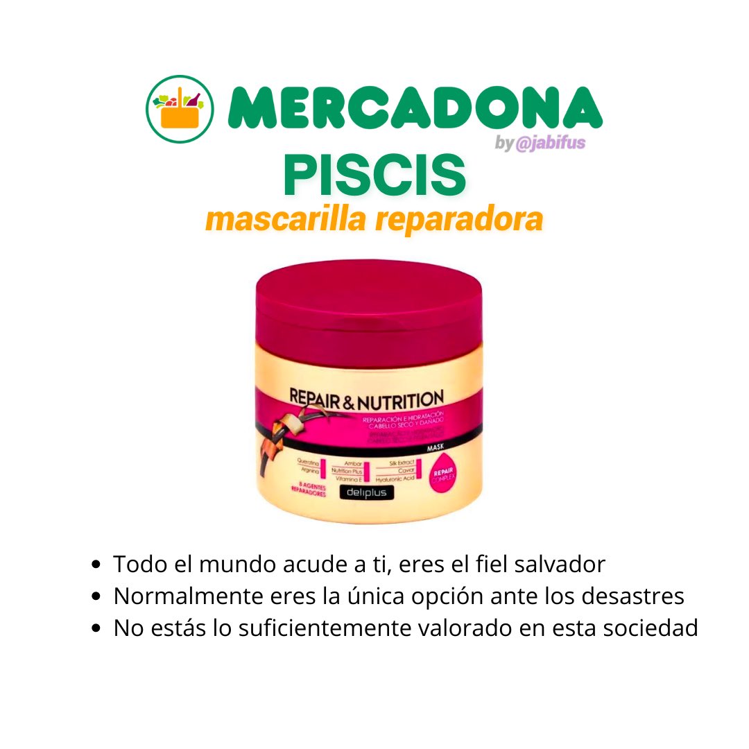 jabifus's tweet photo. Qué producto de Mercadona eres según tu signo🥞
Parte 3/3 https://t.co/IjbbqB0h3N