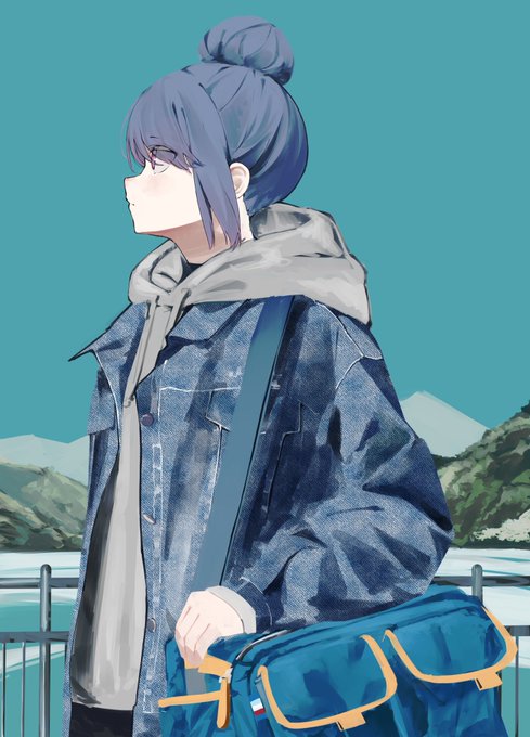 「blue hair denim jacket」 illustration images(Latest)