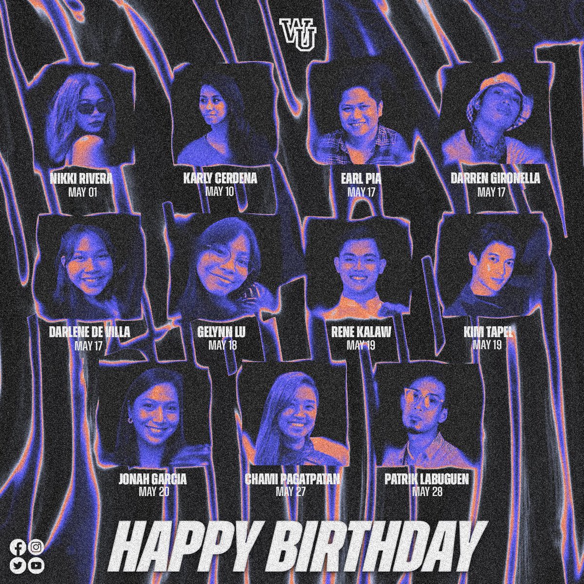 WyreUnderground's tweet photo. Make way for our MAY celebrants! 🚀

We are all thankful for all the cosmic memories that you have shared with us. May the universe open more opportunities for your promising career ahead! 🪐

Happy birthday to these wonderful human beings 👽

Knees up! 💜

#WU2023 
#WUInvasion https://t.co/fId6iJtfa9