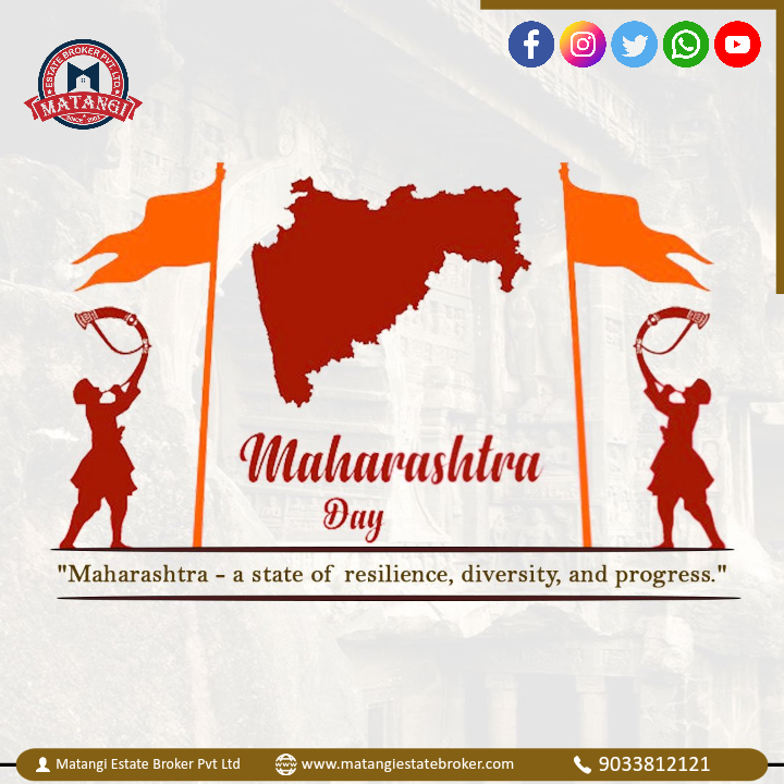 matangibroker's tweet photo. ""Happy Maharashtra Foundation Day""

#Matangi #Maharashtra #Foundation #RealEstateAgents #RealEstate #RealEstateAhmedabad #RealEstateProject #Project #Construction #RealEstateMumbai #Property #Ahmedabad #Mumbai #PicOfTheDay https://t.co/MjTzGNjek1
