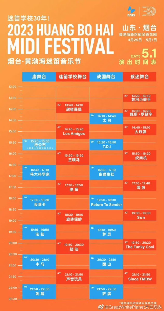 LittleVenusTH's tweet photo. 230501 | GreatWhitePlanet weibo

วันนี้วงขึ้นแสดงใน Midi Festival 2023✨

☀️ #LiChanggeng #ChanggengLee #李长庚 #หลี่ฉางเกิง #GreatWhitePlanet ☀️ https://t.co/XehDdC2sa4