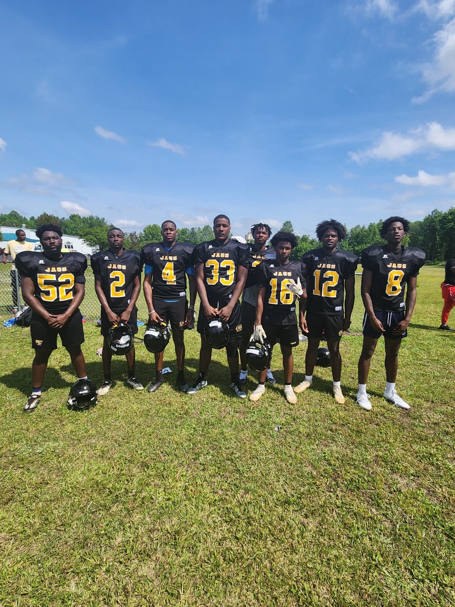 CoachCookLife's tweet photo. These 8 young men represented the FCHS Football program, and The Ville, extremely well at the ENC HBCU combine  this past Saturday. I'm looking forward to their on going development and a great season! #Proudcoach #AOAD #CloseTheGap #Jaguarseasoniscoming https://t.co/LdLg45OVqR