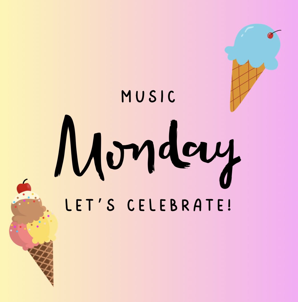 Let’s all celebrate Music Monday with a nice scoop of ice cream! #sorbet #sprinkles