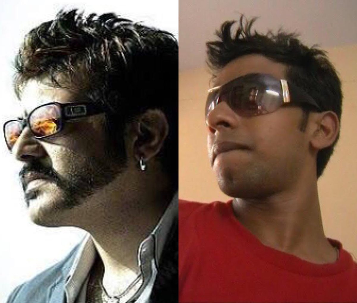 Adhikravi's tweet photo. My mom is a huge fan of Sir. Growing up, watching Sir’s movies with her turned me into a hardcore Fan-Since 👦🏻to🧔🏻&amp;Forever #AK sir Fan❤️💥❤️ Thank you for changing me into a better person, making me think beyond my capabilities. I Love you sir❤️❤️❤️❤️ #HBDAjithKumar sir https://t.co/fus5fMo4tj