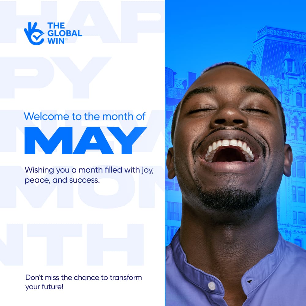 Happy New Month 

This month of May will present opportunities that will help you turn your life around, positively.

We will be with you all the way as you journey through to a desired future.

#theglobalwin #lottery #lotteryticket #gaming #May1st #may2023 #Travel #livedraw