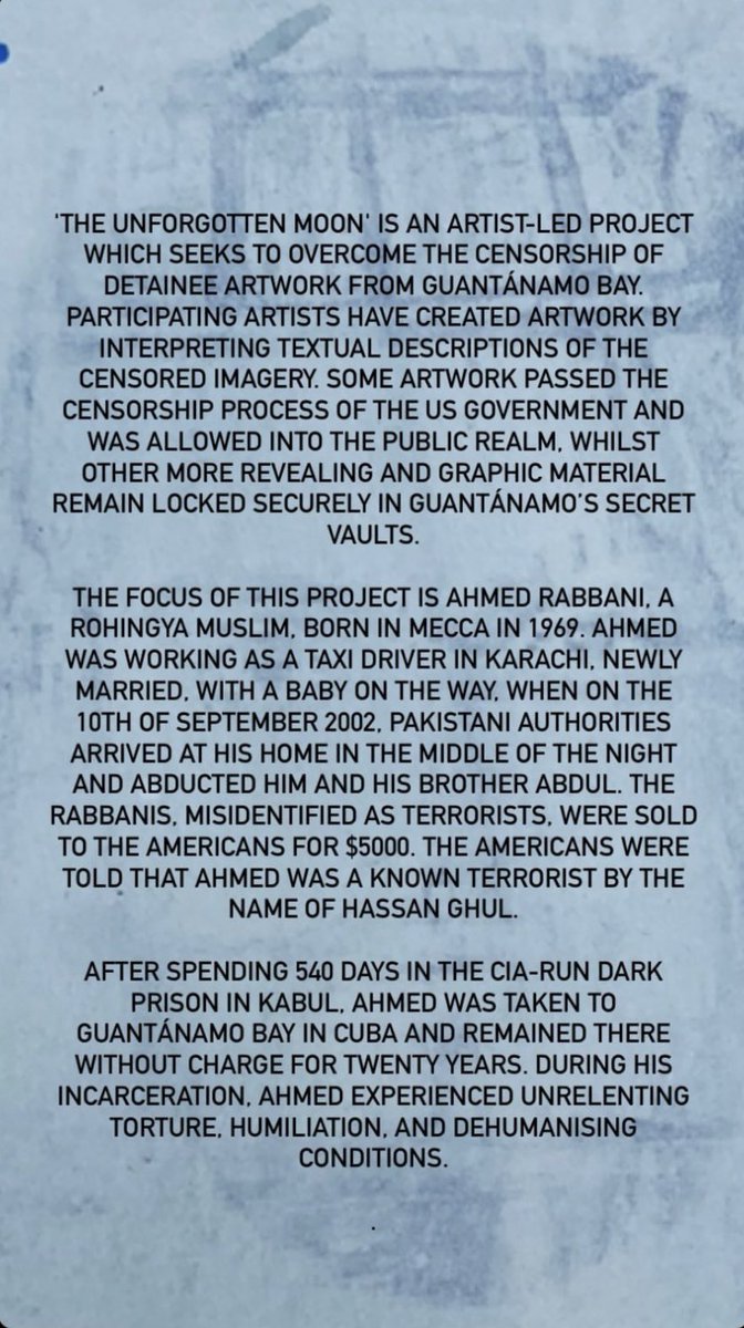 asadmkh's tweet photo. If you’re in KHI, do not miss this poignant show, curated by @Natasha__27, highlighting the art of former Guántanamo prisoner Ahmed Rabbani. A deeper look into his long ordeal is detailed in this piece; https://t.co/WBjJ79J8L4 https://t.co/lXrJs6OLR9