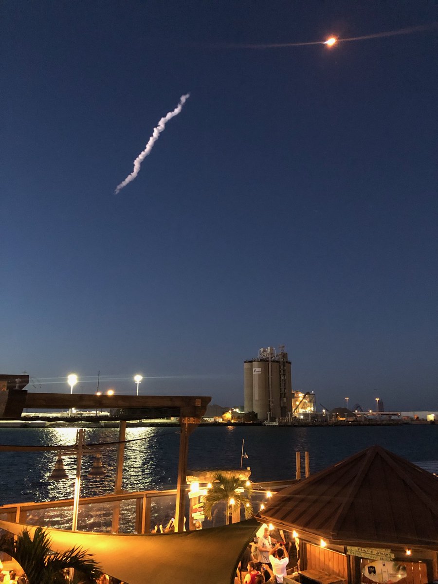 RustysInThePort's tweet photo. Liftoff!!! Last night's launch was worth waiting for... at Rusty's at the Port!! (Thanks, Pharr!!) πππππ°π #launchnight #launchshift #standingroomonly #congrats #spacex #spacecoast #rustysseafood #portcanaveral https://t.co/Pi6kBGbjq2