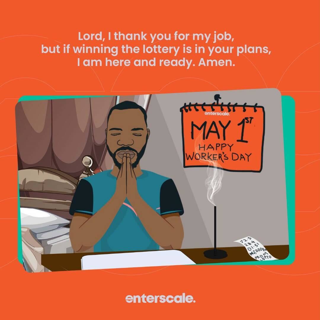 #HappyWorkersDay hustlers may the odds be in our favor because we all deserve that lotto win 😂