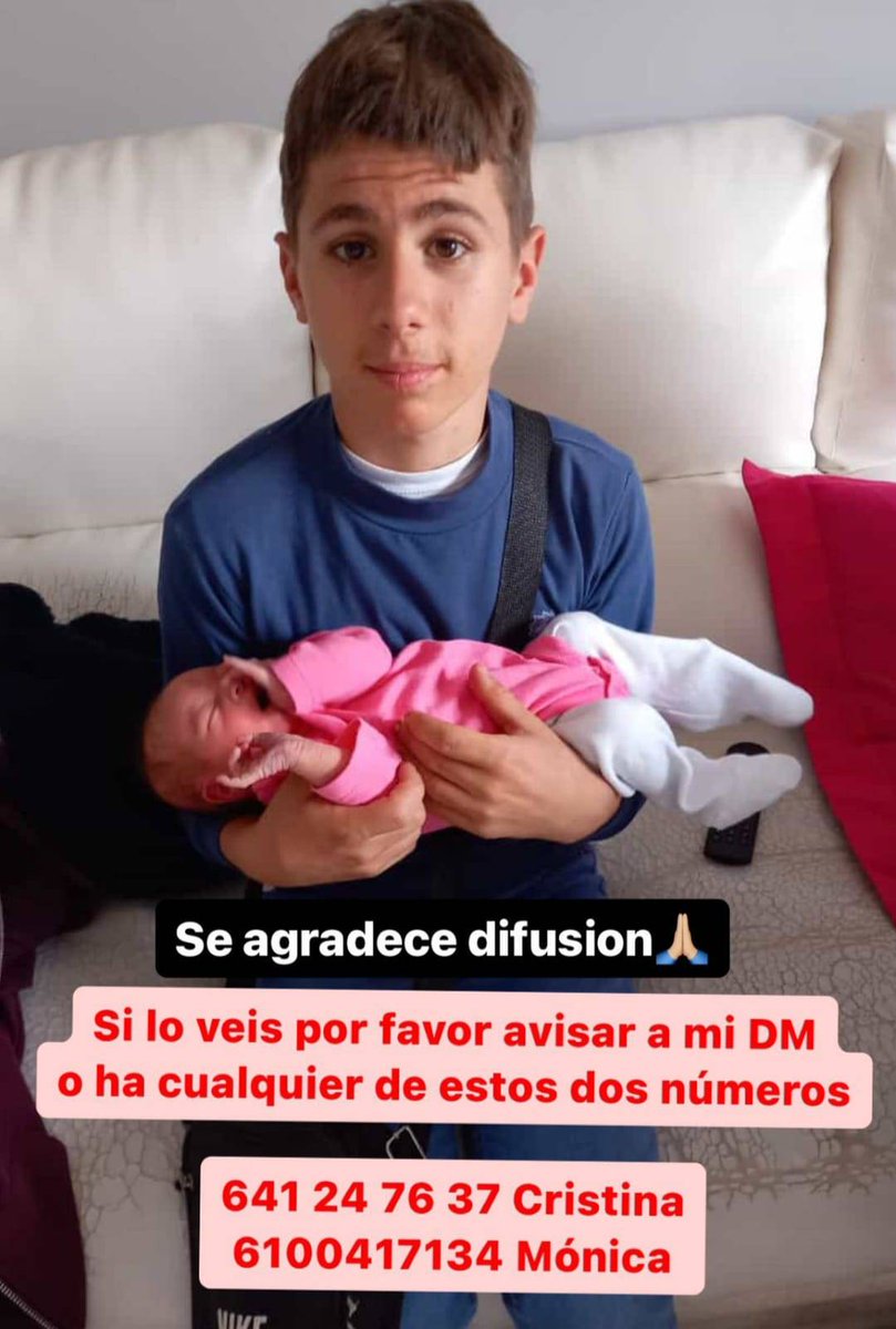 Ecija_Sevilla's tweet photo. Nos llega esta difusión sobre un chaval desaparecido en #Écija 
Haz RT porfa para que entre todos se le de difusión y podamos localizarlo. https://t.co/Ig9mzPW5GA