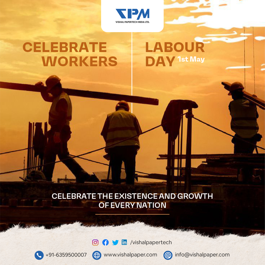 VishalPapertech's tweet image. On #InternationalWorkersDay, Let's salute all those people who #workhard. 

#VishalPapertech #VishalPaper #LabourDay #MayDay #मजदूर_दिवस #1stMay #श्रमिक_दिवस #duplexpaper #duplexboard #paperboard #india