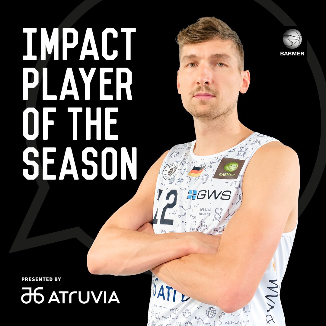 unibaskets's tweet photo. Die @atruvia_ag präsentiert den „Impact Player" of the season. Trainerteam und Management wählen #12 Andreas Seiferth.
#wwubaskets #impactplayer https://t.co/adbEqzdmDe
