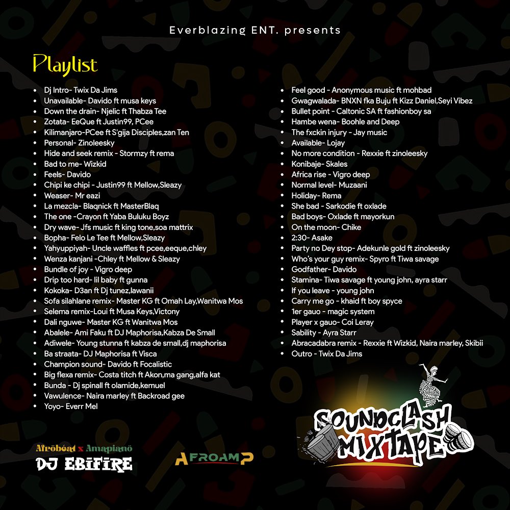 Ebifire1's tweet photo. THIS ONE IS DIFFERENT‼️
SOUNCLADH MIXTAPE IS OUT🚨
#Amapiano x #Afrobeat #Mixtape2023 
Available on audiomack https://t.co/bcFO5HeBUL 🚨

Available on mediafire https://t.co/WWE6umiZ8B with this link you can download to your music files direct 🚨

Available on YouTube also 🔥 https://t.co/KQEdouAC1Q