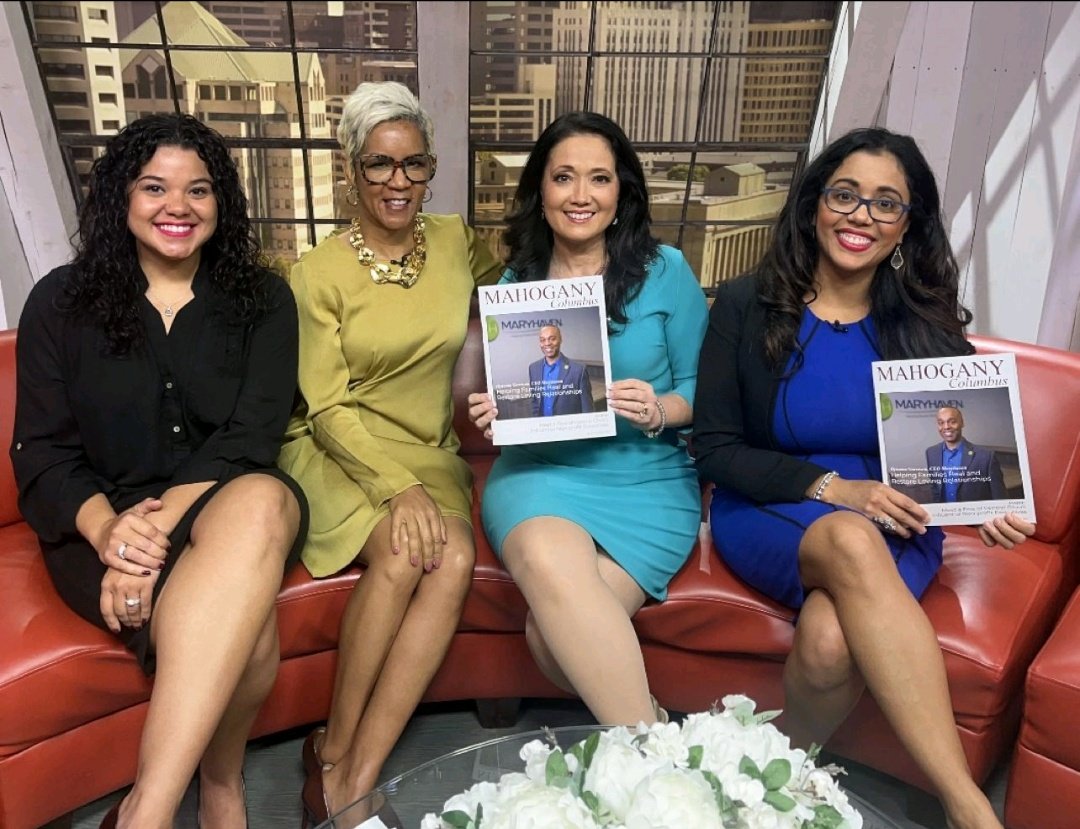 Maryhaven's tweet photo. On Sunday, @fox28columbus featured the latest issue of Mahogany Columbus magazine with #Maryhaven CEO @oyauma Garrison  on the cover!

#Mahogany #wtte #magazine #columbus https://t.co/S3L8poMKxc
