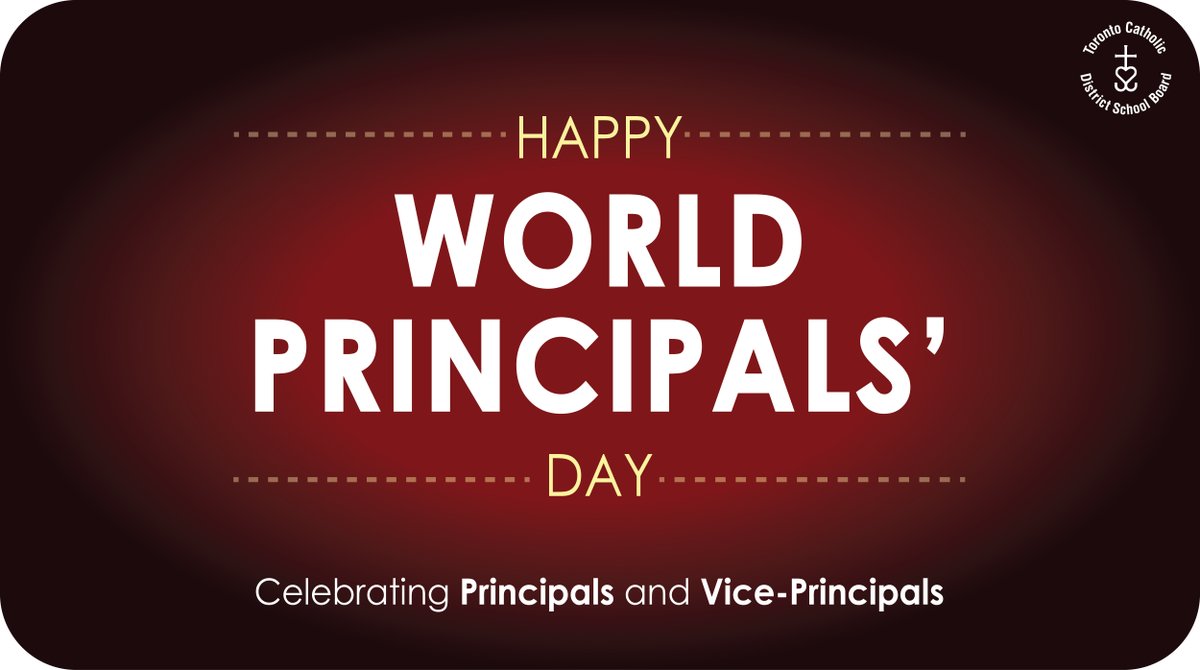 Today is World Principals' Day! 

Thank you to our Principals and VPs who contribute to the success of our schools by demonstrating care, compassion and support for all staff, students and families.