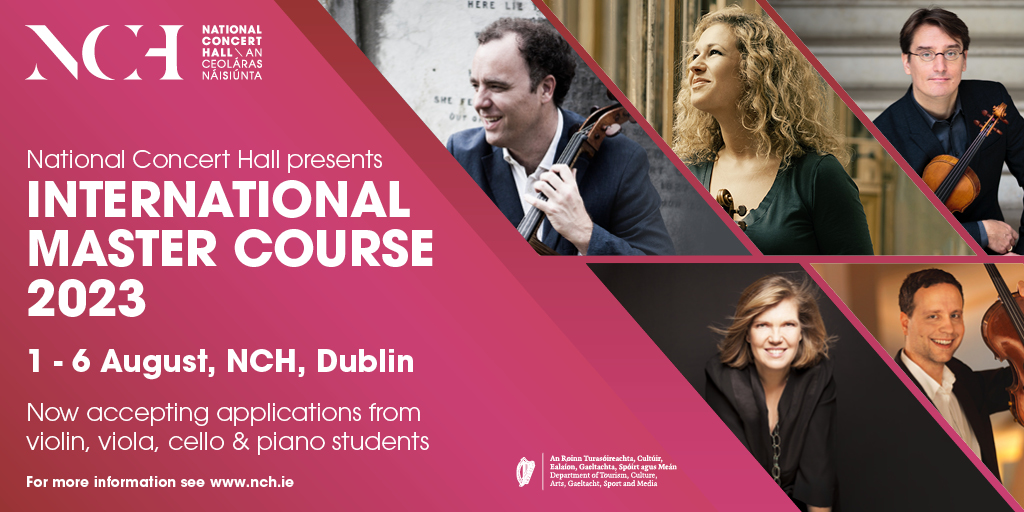 National Concert Hall (@nch_music) on Twitter photo We are thrilled to announce the return of our International Master Course in 2023.
This five-day intensive course will also include masterclasses with <a href="/GwendolynMasin/">Gwendolyn Masin</a>, Mark Gothoni, Máte Szücs, Adrian Brendel, and Silke Avenhaus. 
For more info see 👉nch.ie/Online/article… We are thrilled to announce the return of our International Master Course in 2023.
This five-day intensive course will also include masterclasses with <a href="/GwendolynMasin/">Gwendolyn Masin</a>, Mark Gothoni, Máte Szücs, Adrian Brendel, and Silke Avenhaus. 
For more info see 👉nch.ie/Online/article…
