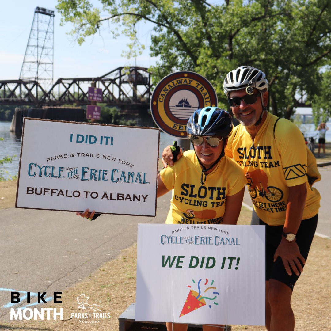 May is #BikeMonth so each week we'll be sharing a 🚲 tip to help you make the most of it! 

🚲 tip #1: Sign up for the cycling adventure of a lifetime, Cycle the Erie Canal (July 9-16) or Cycle the Hudson Valley (July 30-August 5) ☀️

ptny.org/events/bike-to…